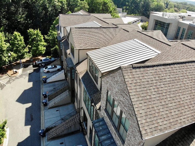 photo of repainted metal roof caps in dunwoody community Preview Image 3