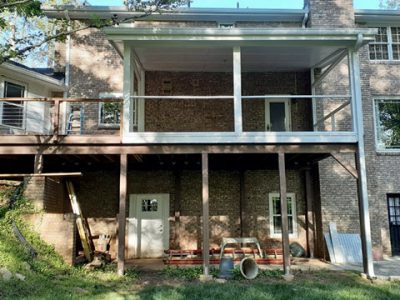 repainted deck and posts in sandy springs ga