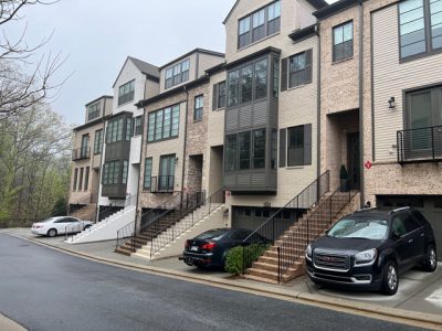 photo of repainted townhome exterior in sandy springs