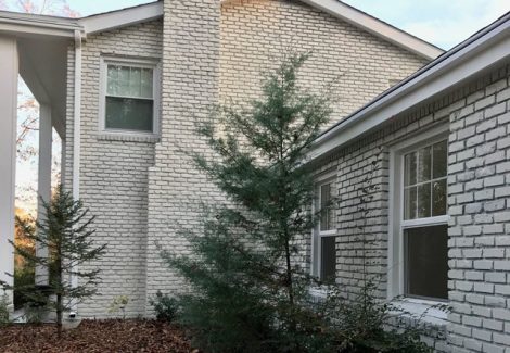 photo of repainted brick exterior home in sandy springs
