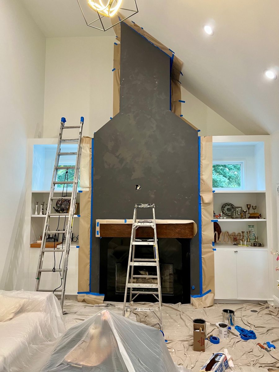 fireplace wall after painting in dunwoody ga Preview Image 3