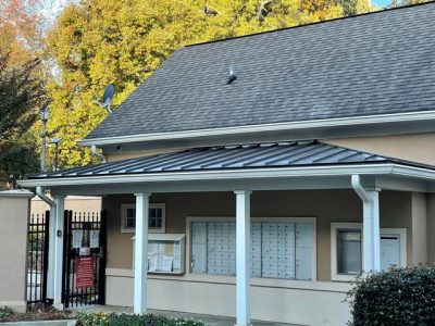 photo of repainted metal roof
