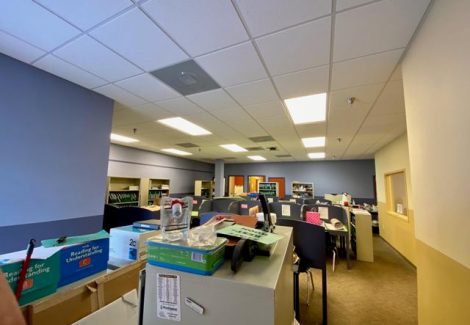 photo of repainted walls at the huntington learning center in dunwoody