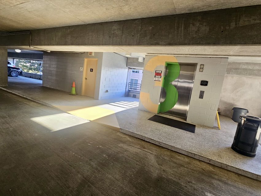 photo of repainted parking garage signage in atlanta Preview Image 2