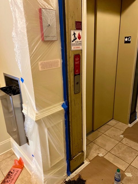 repainted elevator door trim in dunwoody - before Preview Image 1