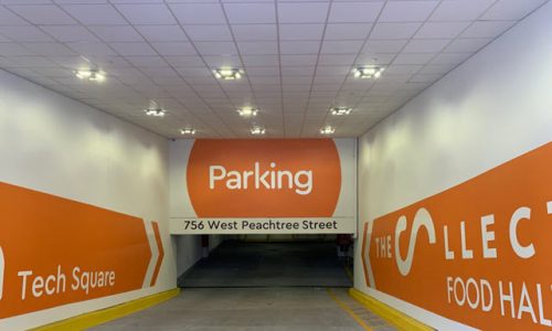 photo of repainted parking garage in atlanta