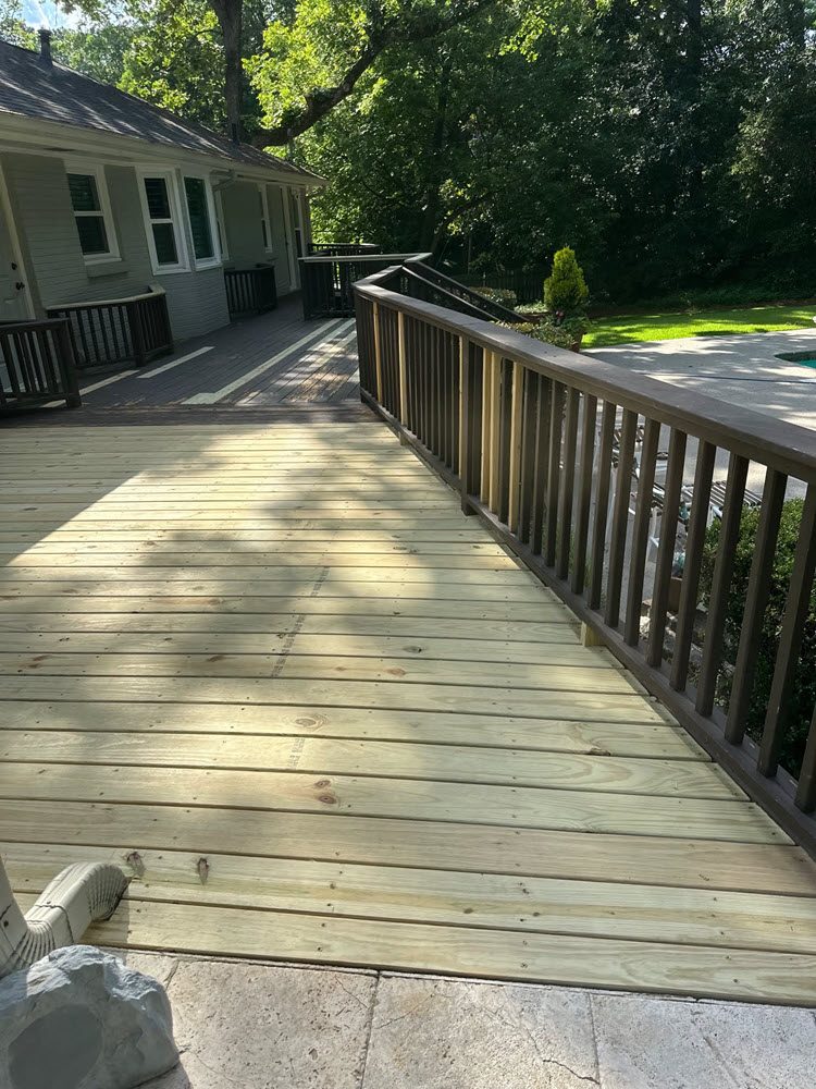 in progress photo of wood replacement project in sandy springs Preview Image 2