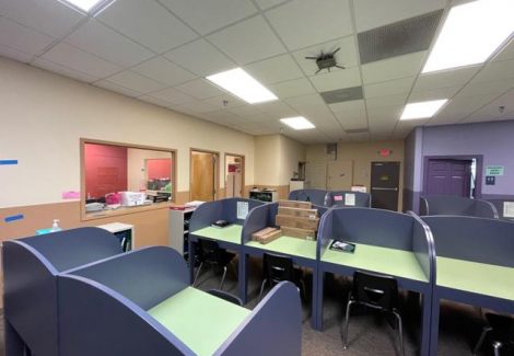 photo of repainted walls at the huntington learning center in dunwoody