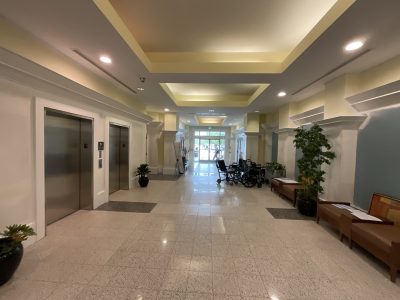 medical facility lobby interior painting