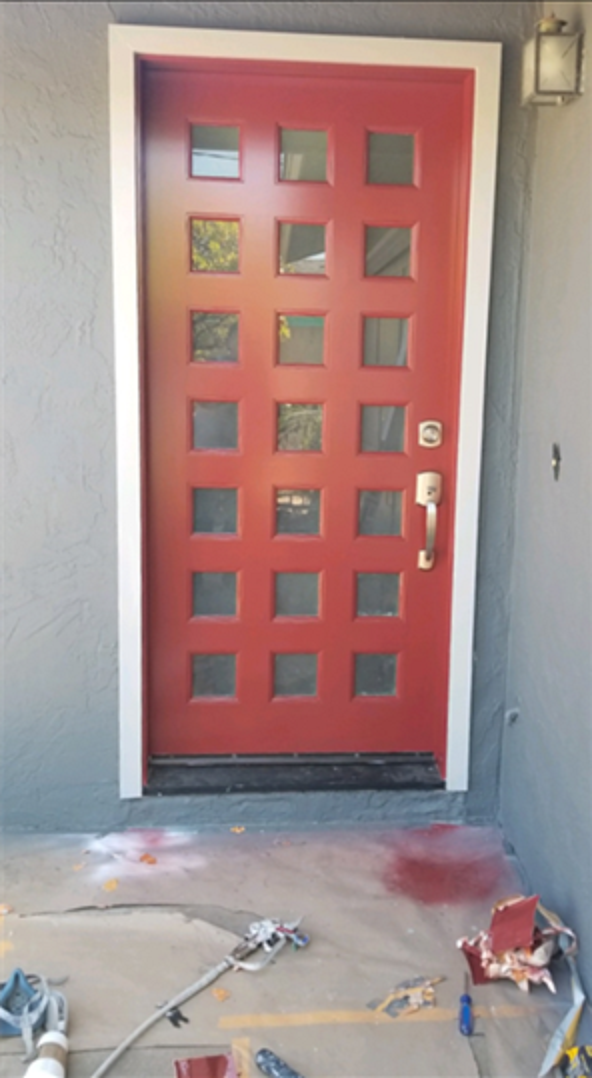 Door after painting