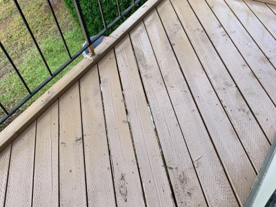 Before deck painting