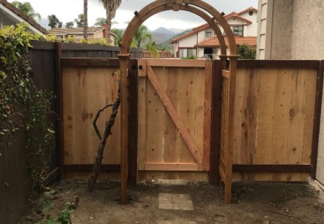 An Installed and Stained Fence in Scripps