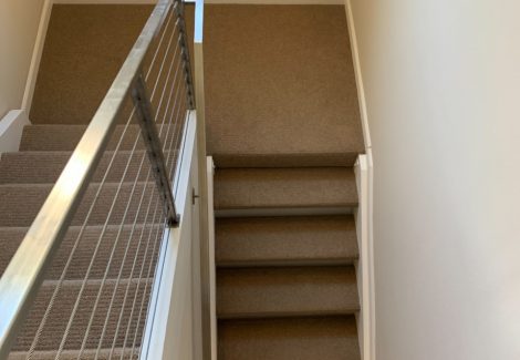 The interior staircase was painted.