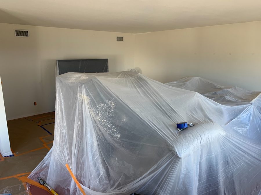 Painting preparation included moving the furniture. Preview Image 4