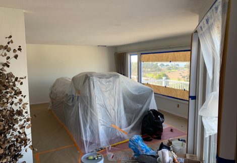 preparing to paint in Poway, CA.