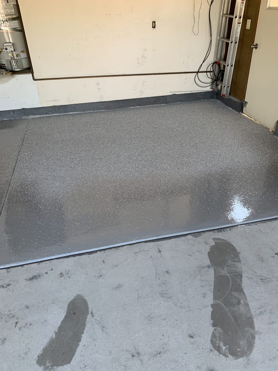 Epoxy floor painting for garages.