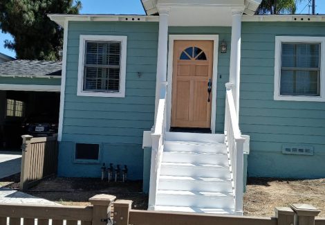 San Diego House repainted.