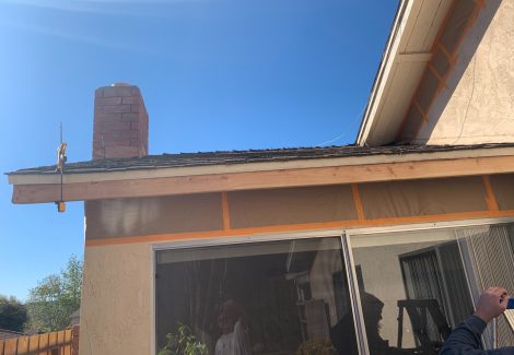 house trim being replaced before being painted.