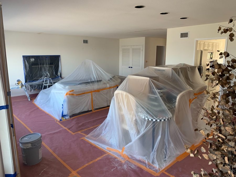 Painting preparation requires covering the furniture. Preview Image 3