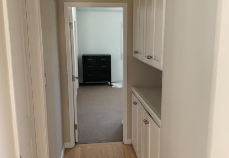 The hallway was painted.