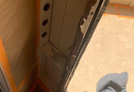 trim and fascia being replaced due to rotten wood.