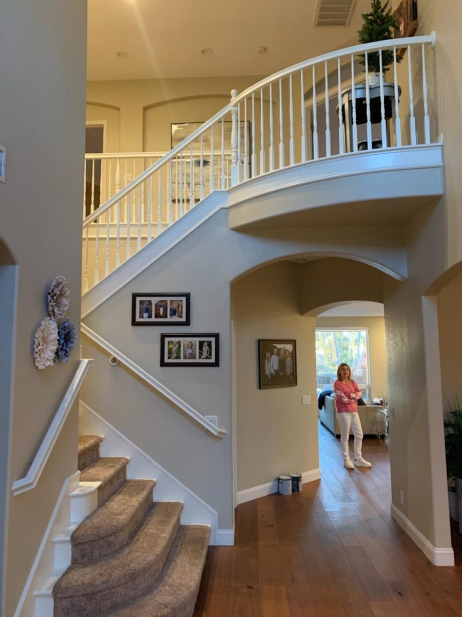 Balustrade, railings, and staircase trim painting. Preview Image 2