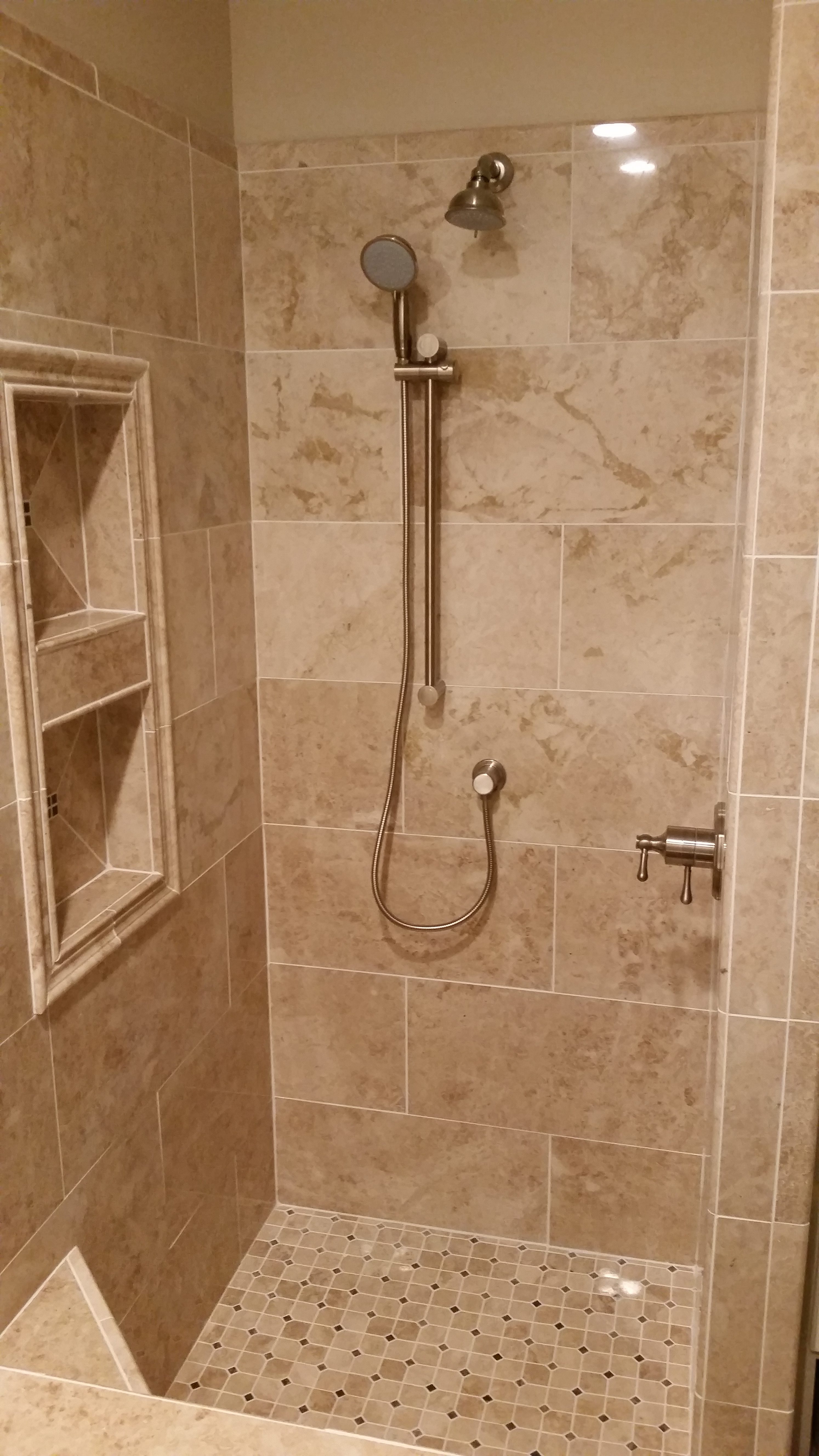 Tile work in this shower by CertaPro Painters of East Tennessee
