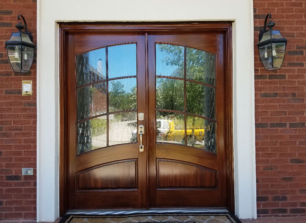 door staining project in knoxville