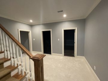 basement after painting