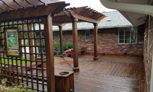 Deck & Pergola Staining Project