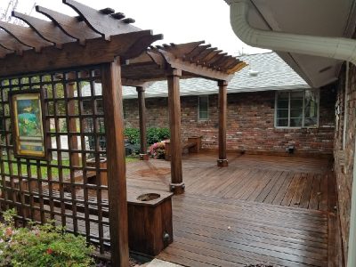 deck staining project
