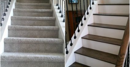 Stairwell Update – Paint & Stain ...