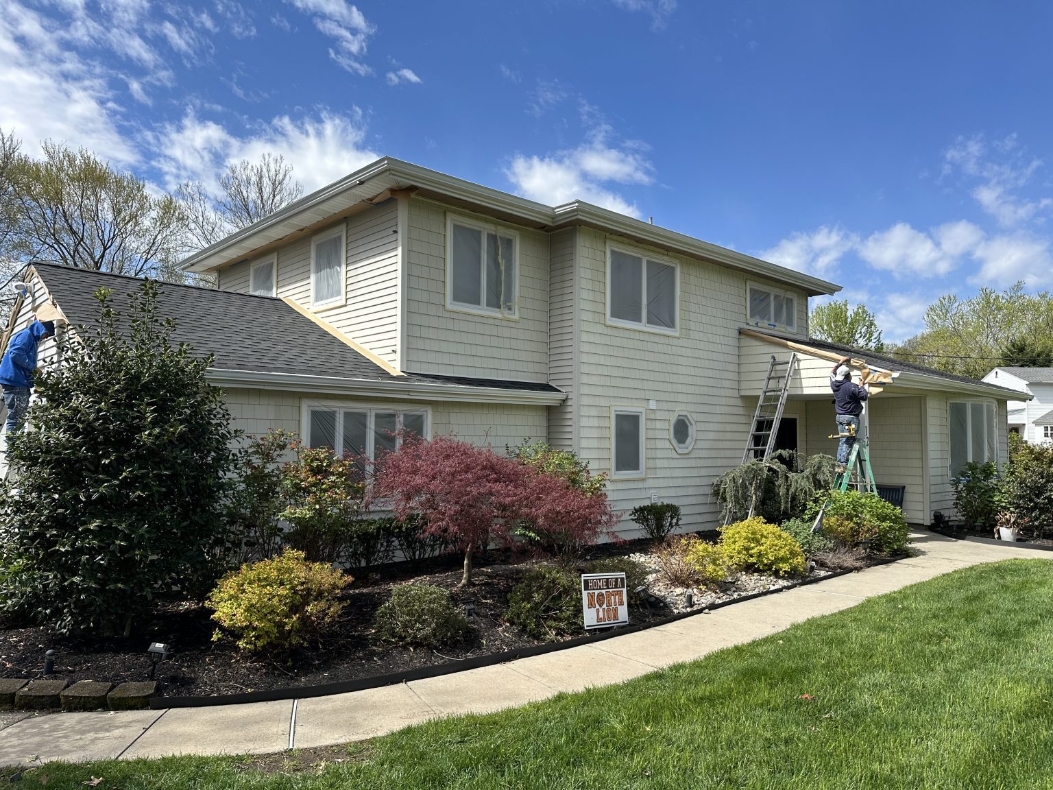 Blue Exterior Transformation for a Home in Middletown Before