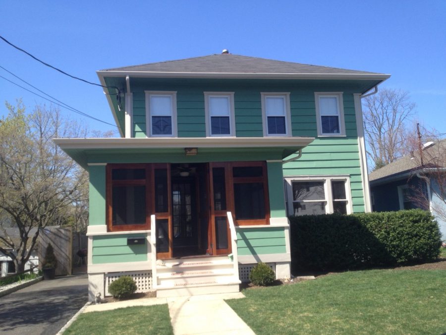 Green Exterior Painting Project