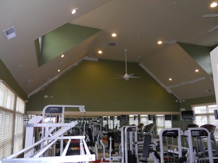 Gym Center Ceiling painted green Preview Image 2