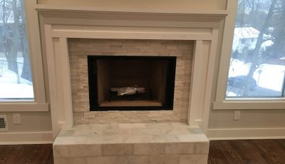 Wainscoting around Fireplace