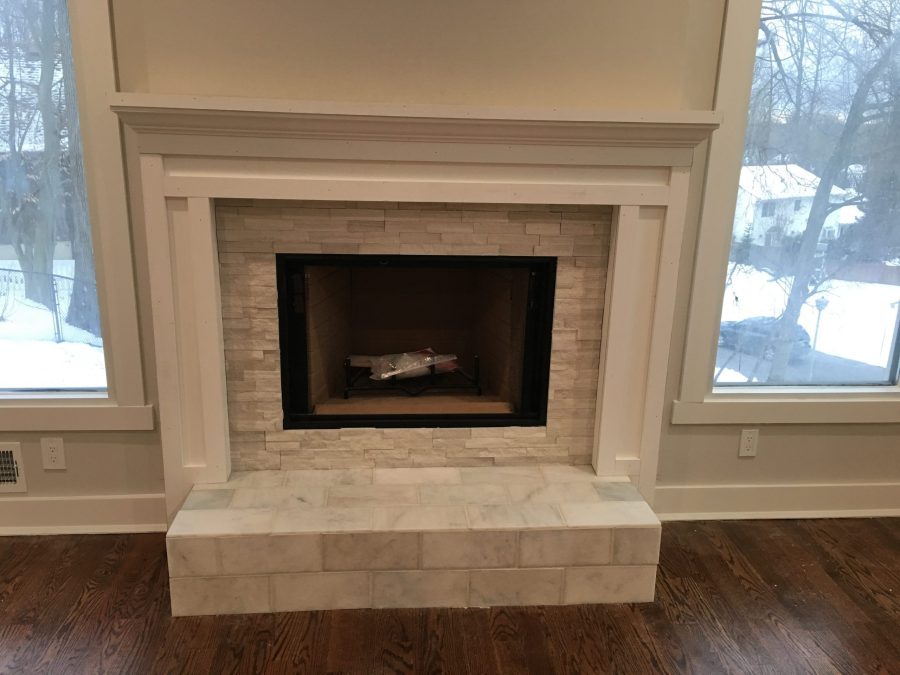 Wainscoting around Fireplace
