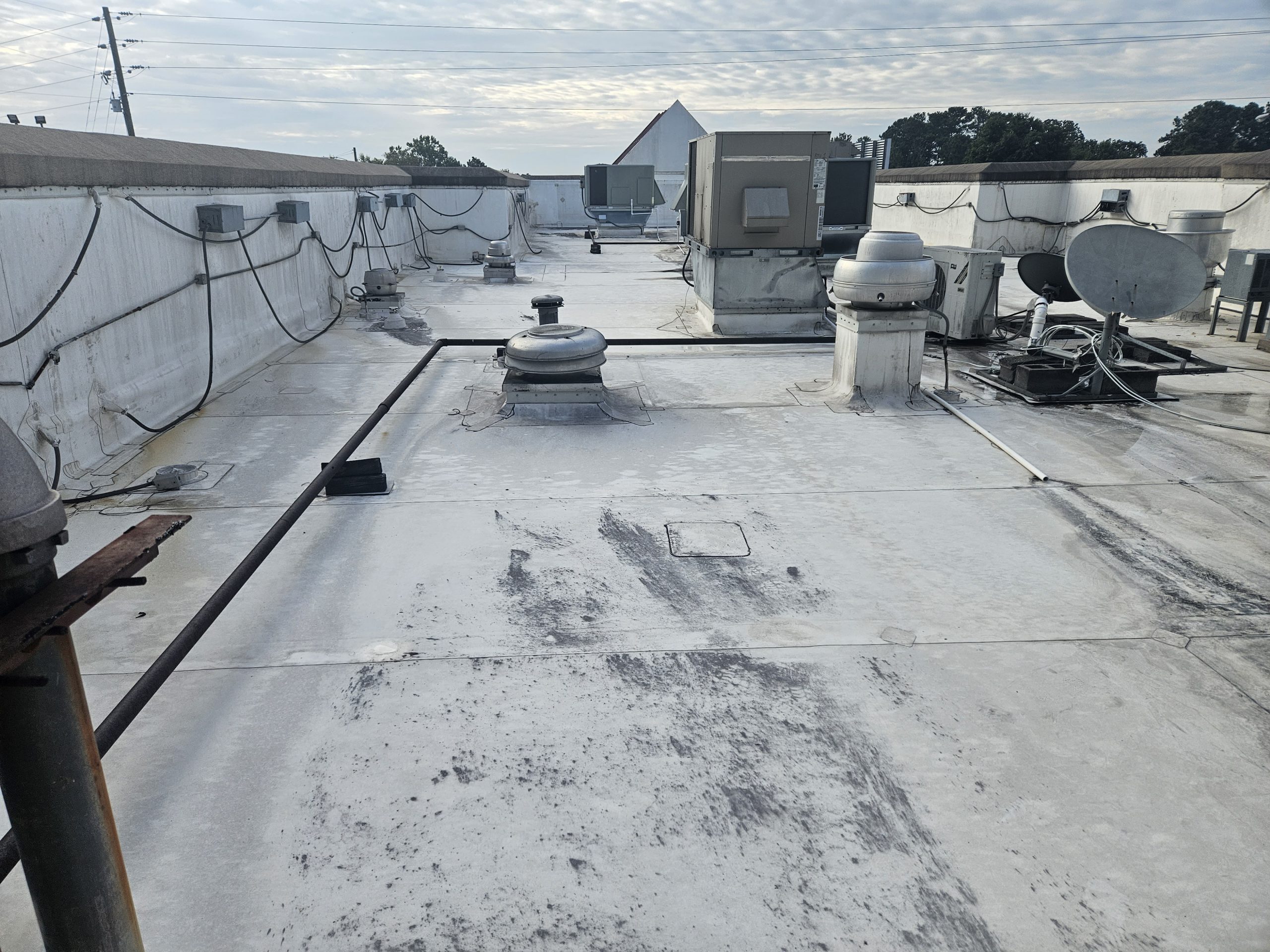 Commercial Roof Painting Before