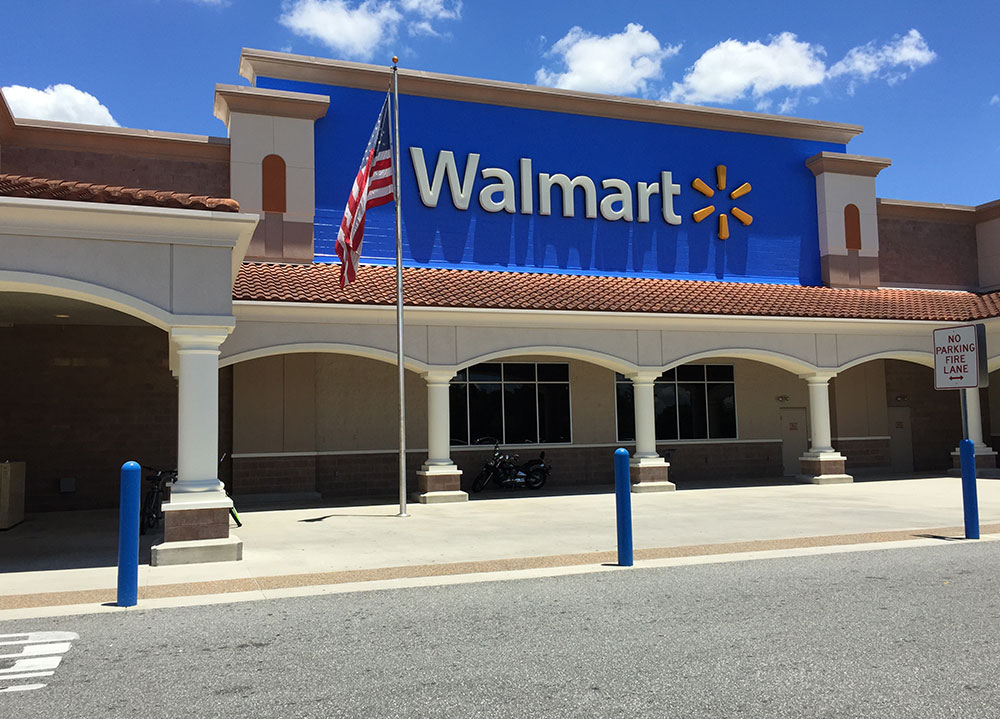 After photo of Walmart Exterior painting project in Oviedo, FL