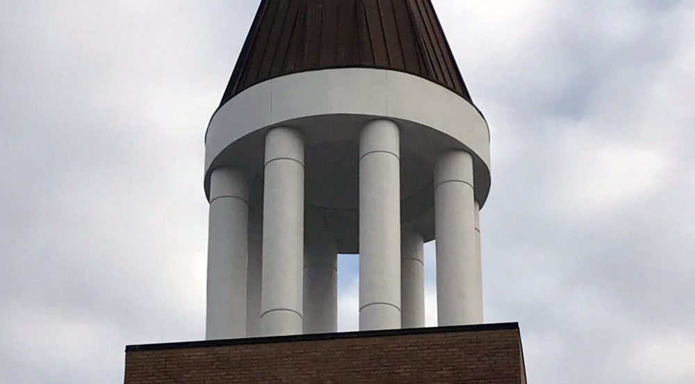 After photo of repainted steeple in Oviedo, FL