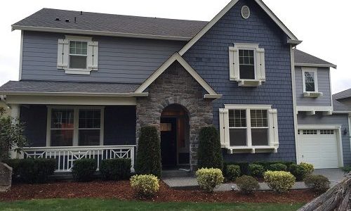 Blue Exterior House Painting