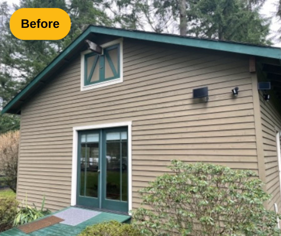 before siding painting outhouse building Preview Image 3