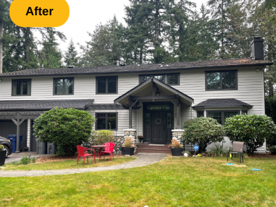 after siding painting main building