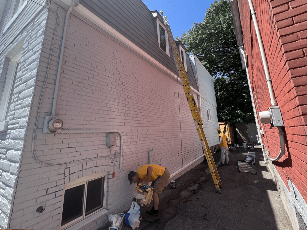 Brick Painting in East York – Side After