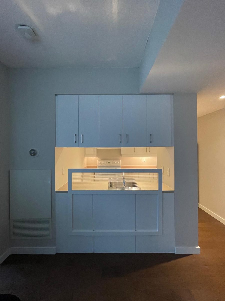 view of kitchen from next room showing full exterior of white painted cabinets Preview Image 1