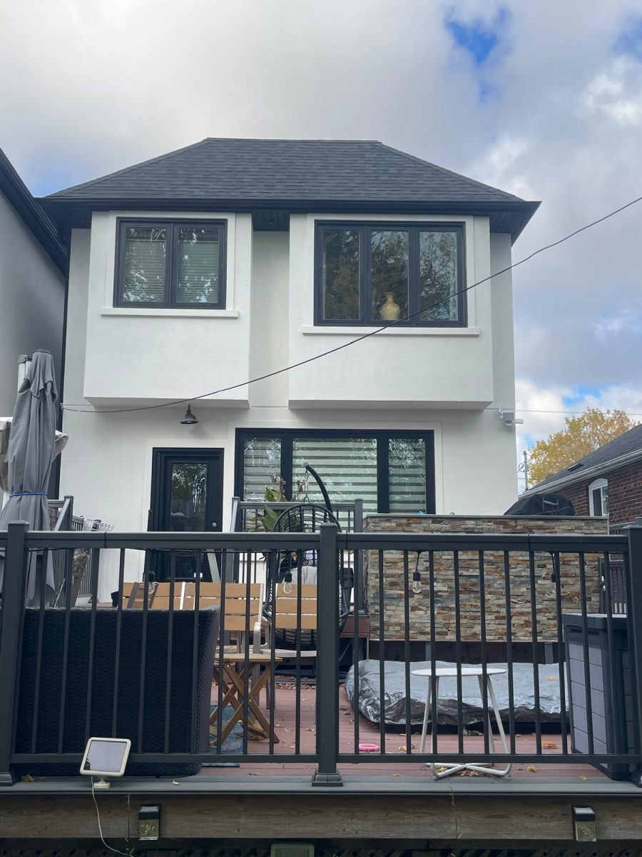 white stucco house exterior after repaint Preview Image 1