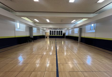 repainted school gymnasium in Toronto