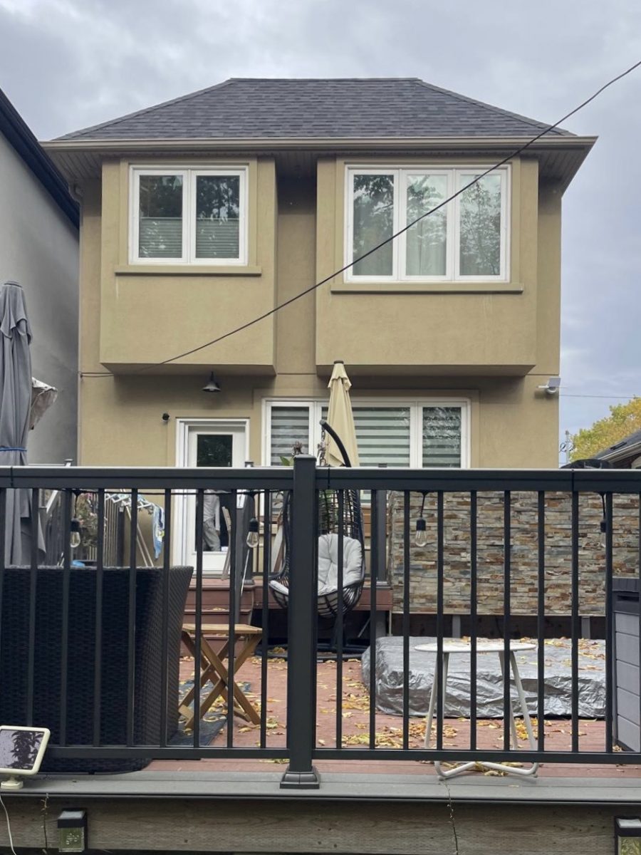 tan stucco house exterior before repaint Preview Image 2