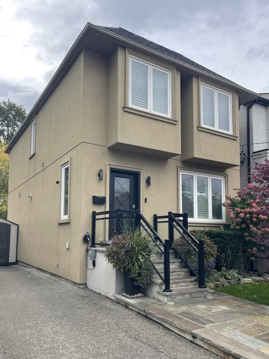 tan stucco house exterior before repaint Preview Image 3