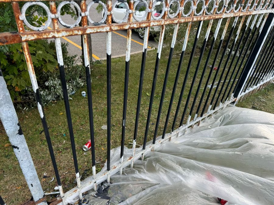 metal railing being painted Preview Image 1